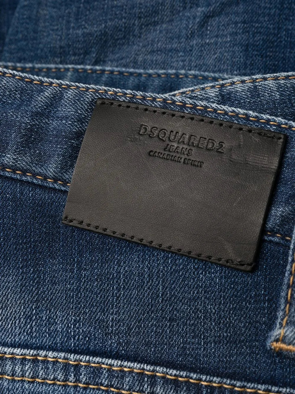 slim-cut denim jeans