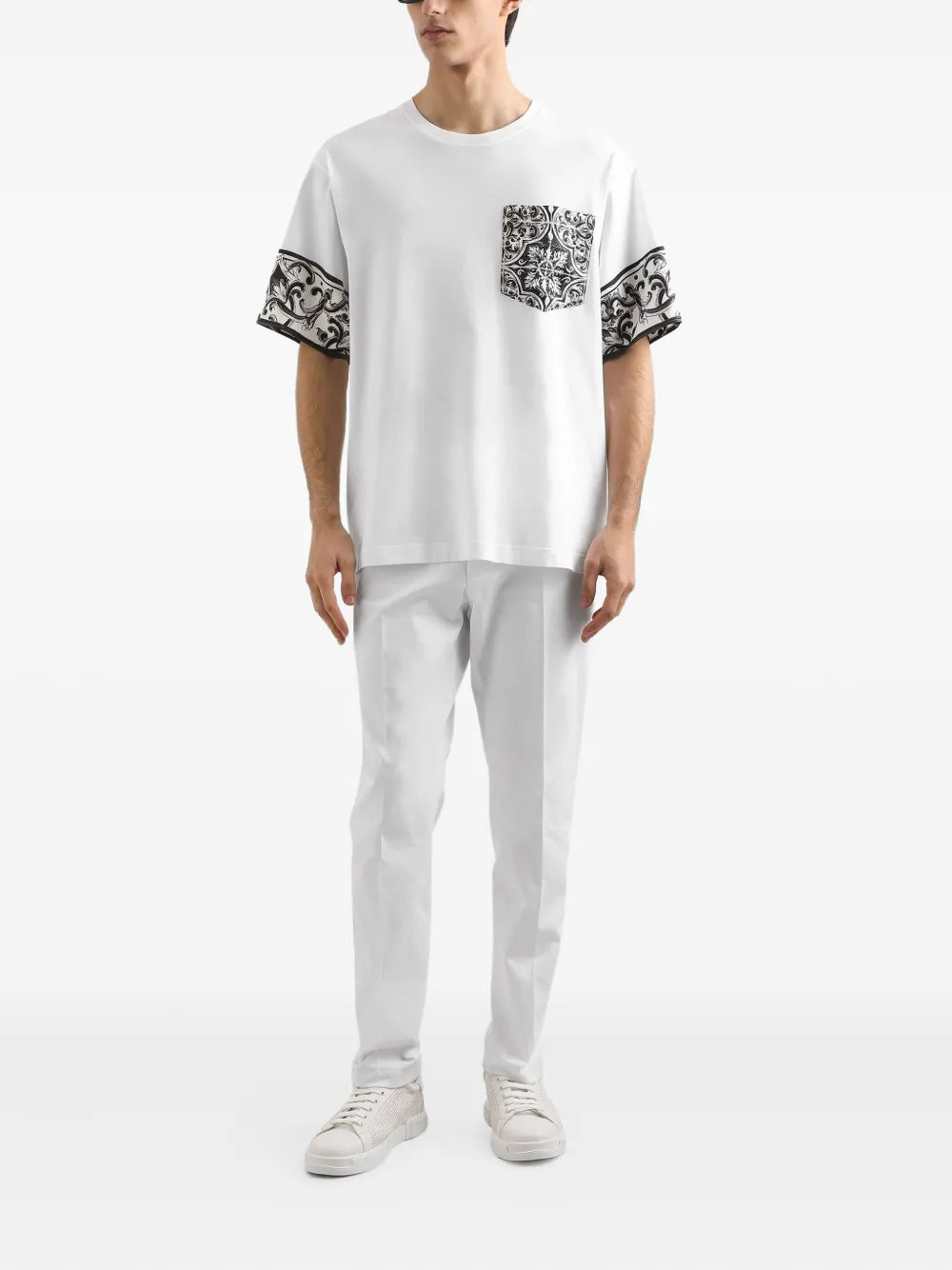 Majolica-print T-shirt