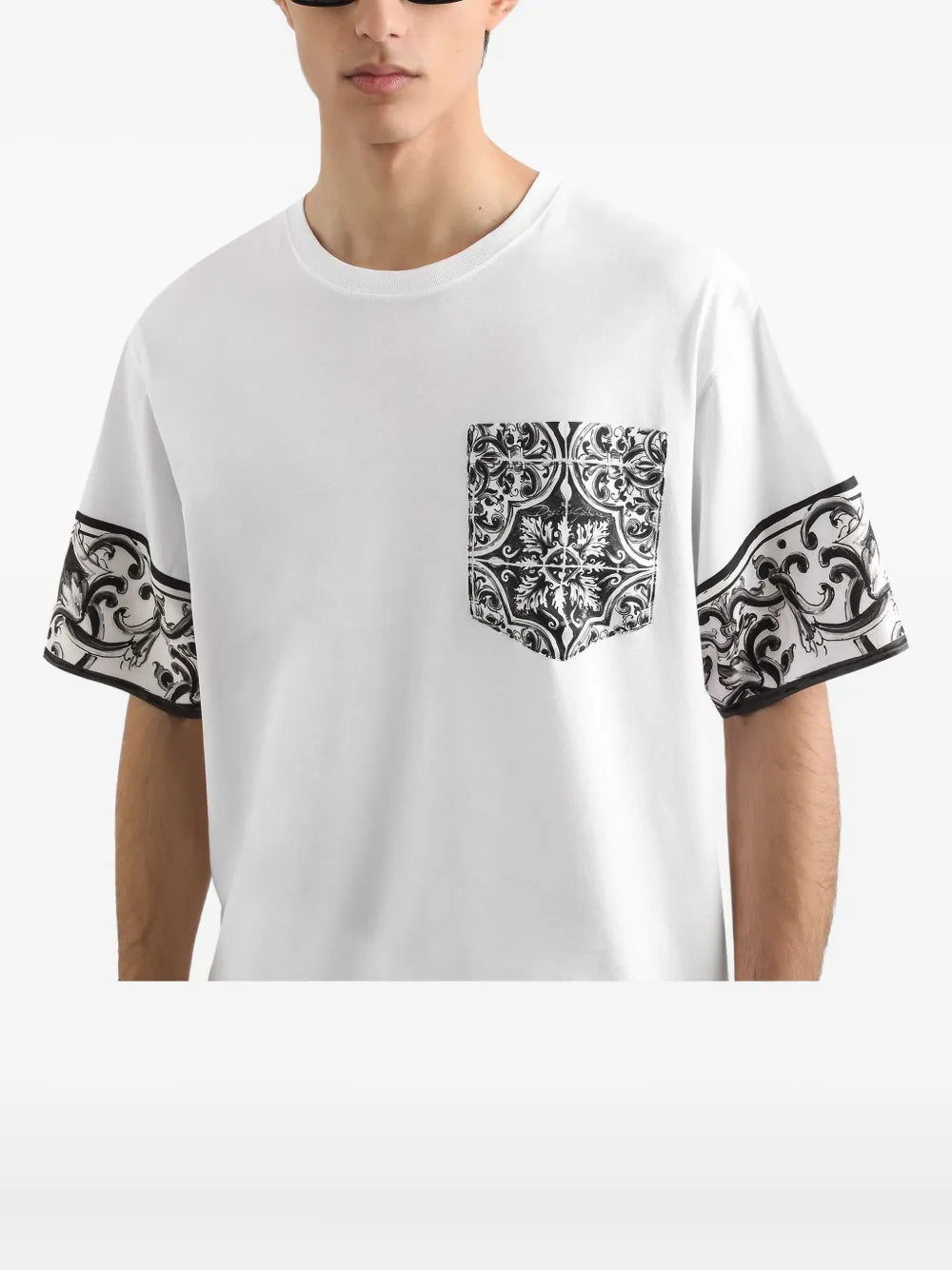 Majolica-print T-shirt