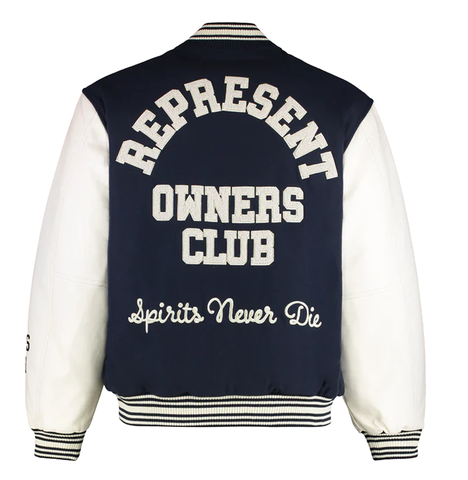 Wool and faux leather bomber jacket