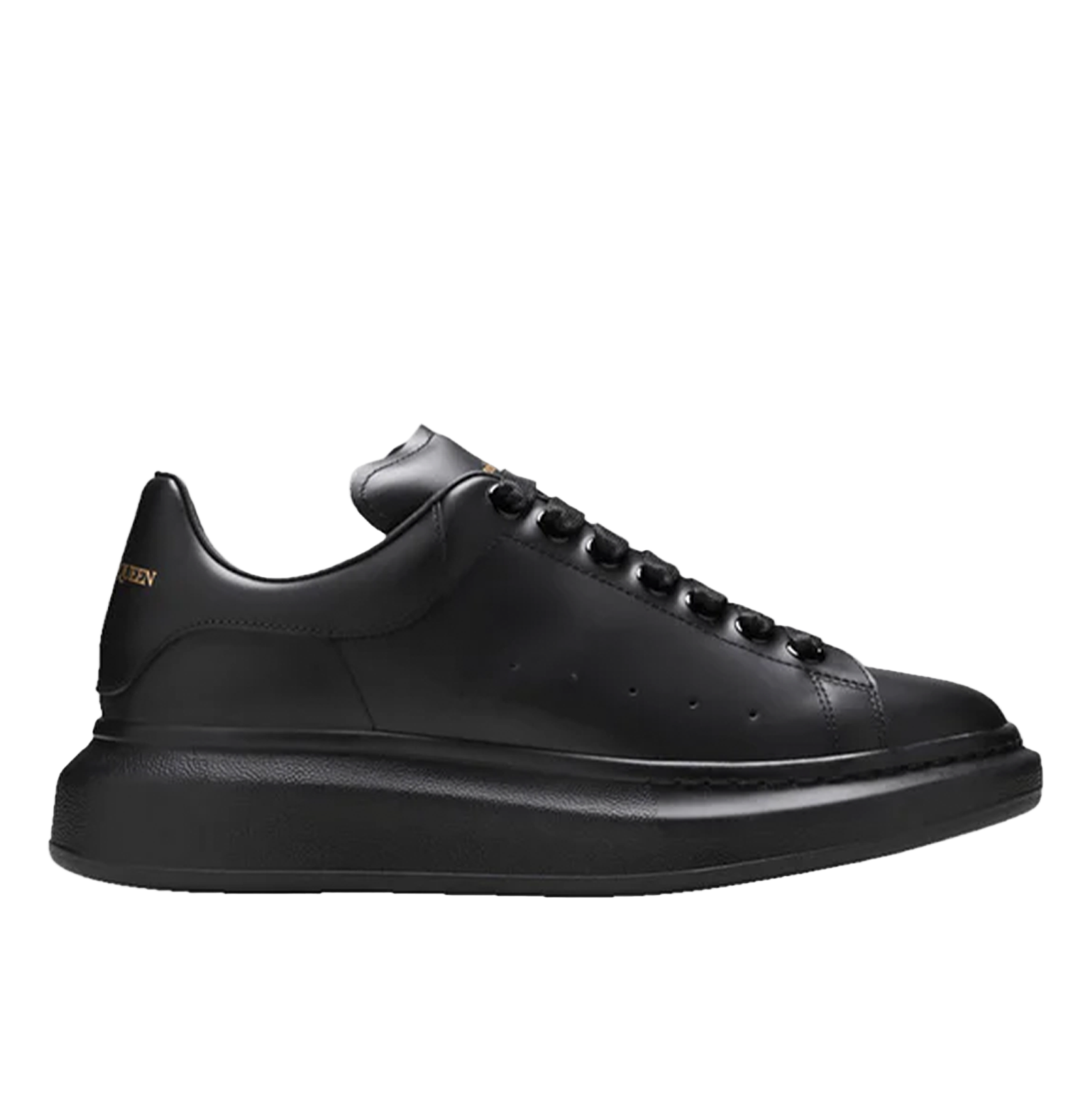 Alexander McQueen Oversized Black Leather Sneakers – Triple Black, Chunky Sole (Unisex)
סניקרס עור אלכסנדר מקווין אוברסייז שחור – שחור מלא, סוליה עבה (יוניסקס)