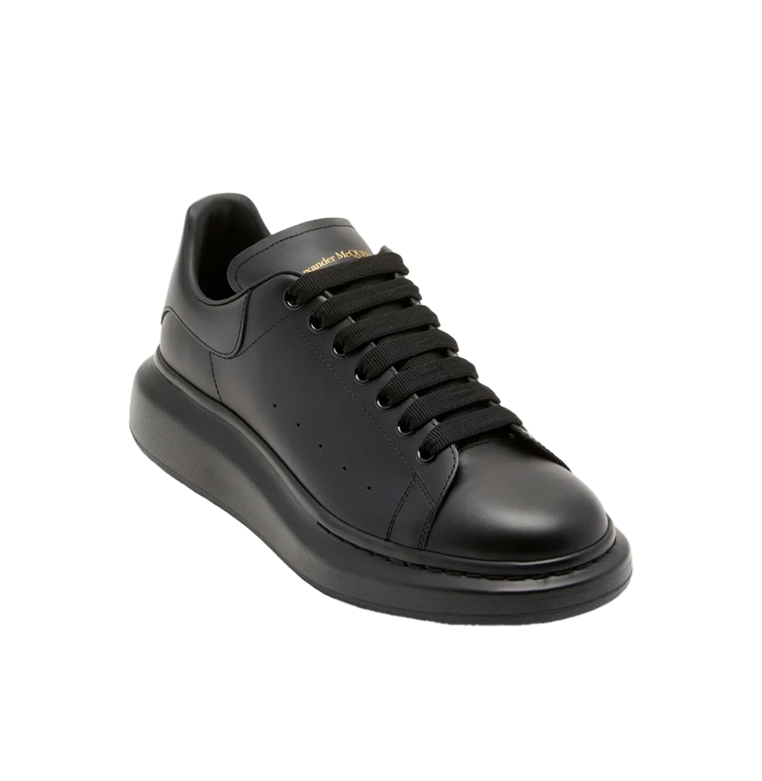 Alexander McQueen Oversized Black Leather Sneakers – Triple Black, Chunky Sole (Unisex)
סניקרס עור אלכסנדר מקווין אוברסייז שחור – שחור מלא, סוליה עבה (יוניסקס)
