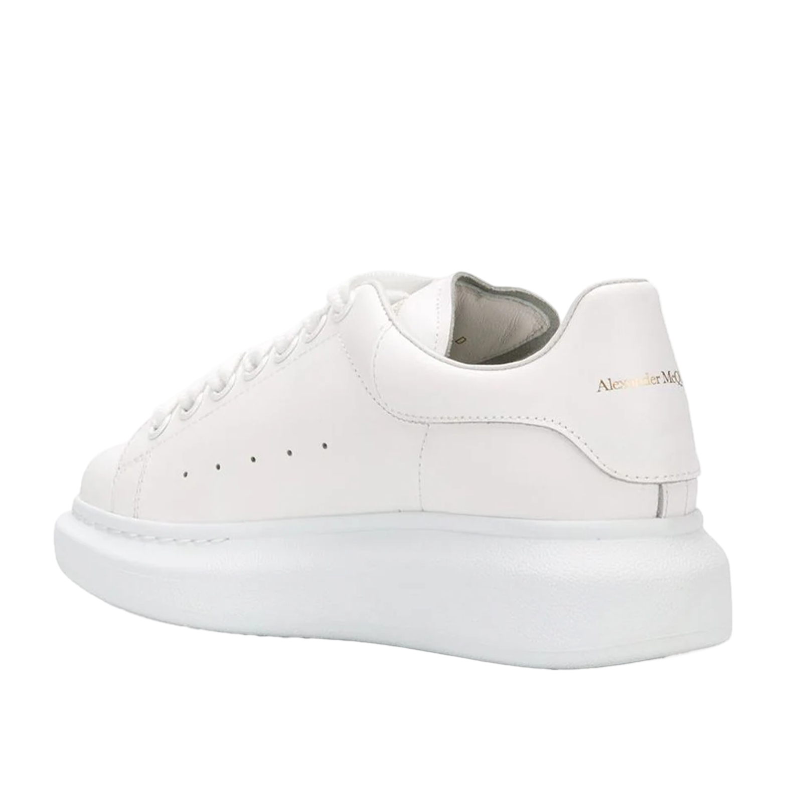 Alexander McQueen Oversized White Leather Sneakers – All-White, Chunky Sole (Unisex)
סניקרס עור אלכסנדר מקווין אוברסייז לבן – לבן מלא, סוליה עבה (יוניסקס)