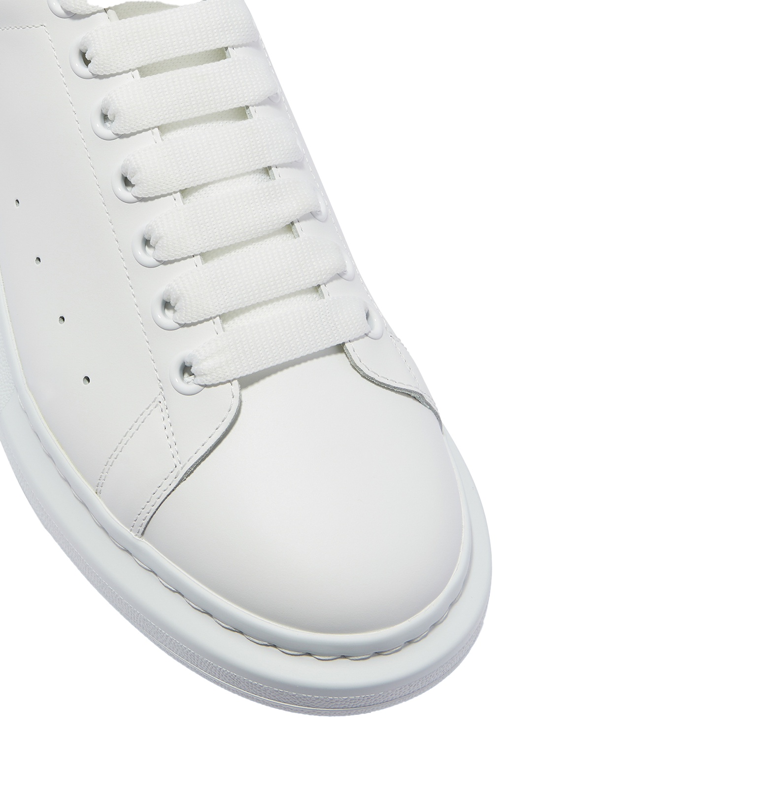 Alexander McQueen Oversized White Leather Sneakers – Dark Green Croc-Embossed Heel (Unisex)
סניקרס עור אלכסנדר מקווין אוברסייז לבן – עקב ירוק בטקסטורת קרוקו (יוניסקס)