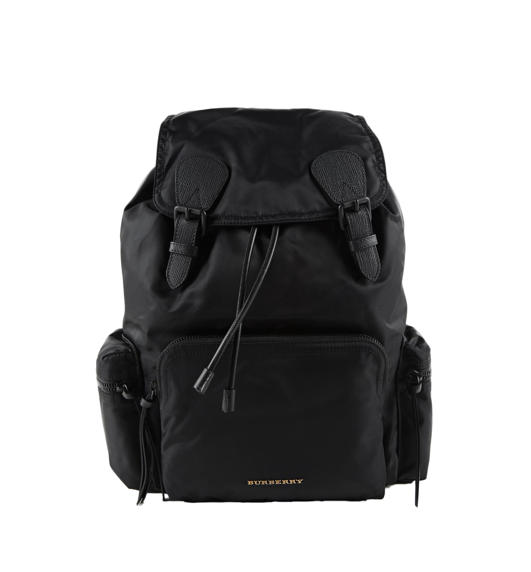 Burberry Rucksack Nylon Backpack – Black, Leather Trim, Zip Pockets
תיק גב Burberry Rucksack ניילון שחור – חיתומי עור וכיסים עם רוכסן