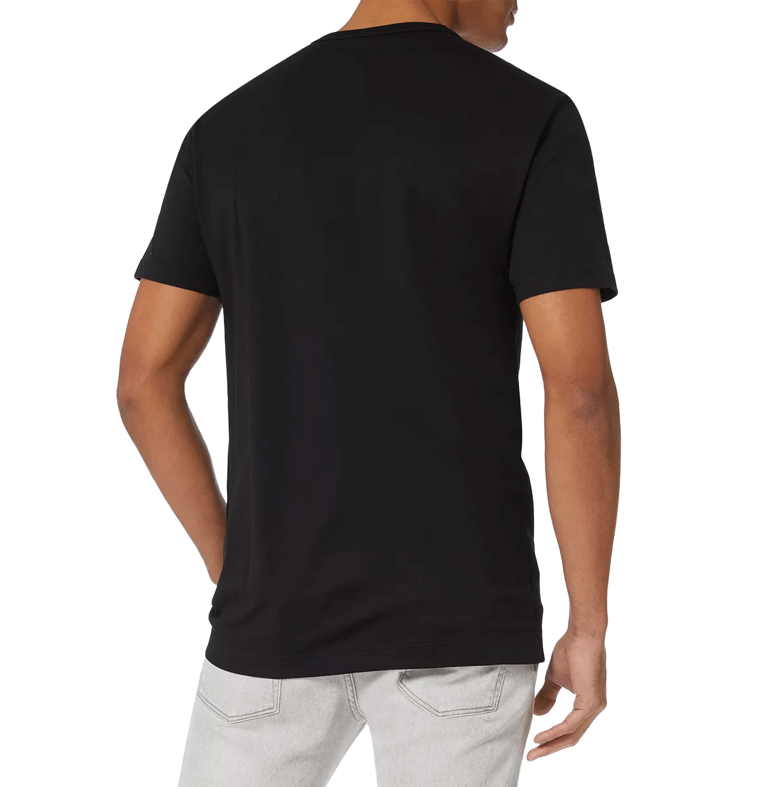 Dolce & Gabbana Black Cotton Logo-Plaque T-Shirt
חולצת כותנה שחורה דולצ׳ה וגבאנה – לוחית לוגו בחזה