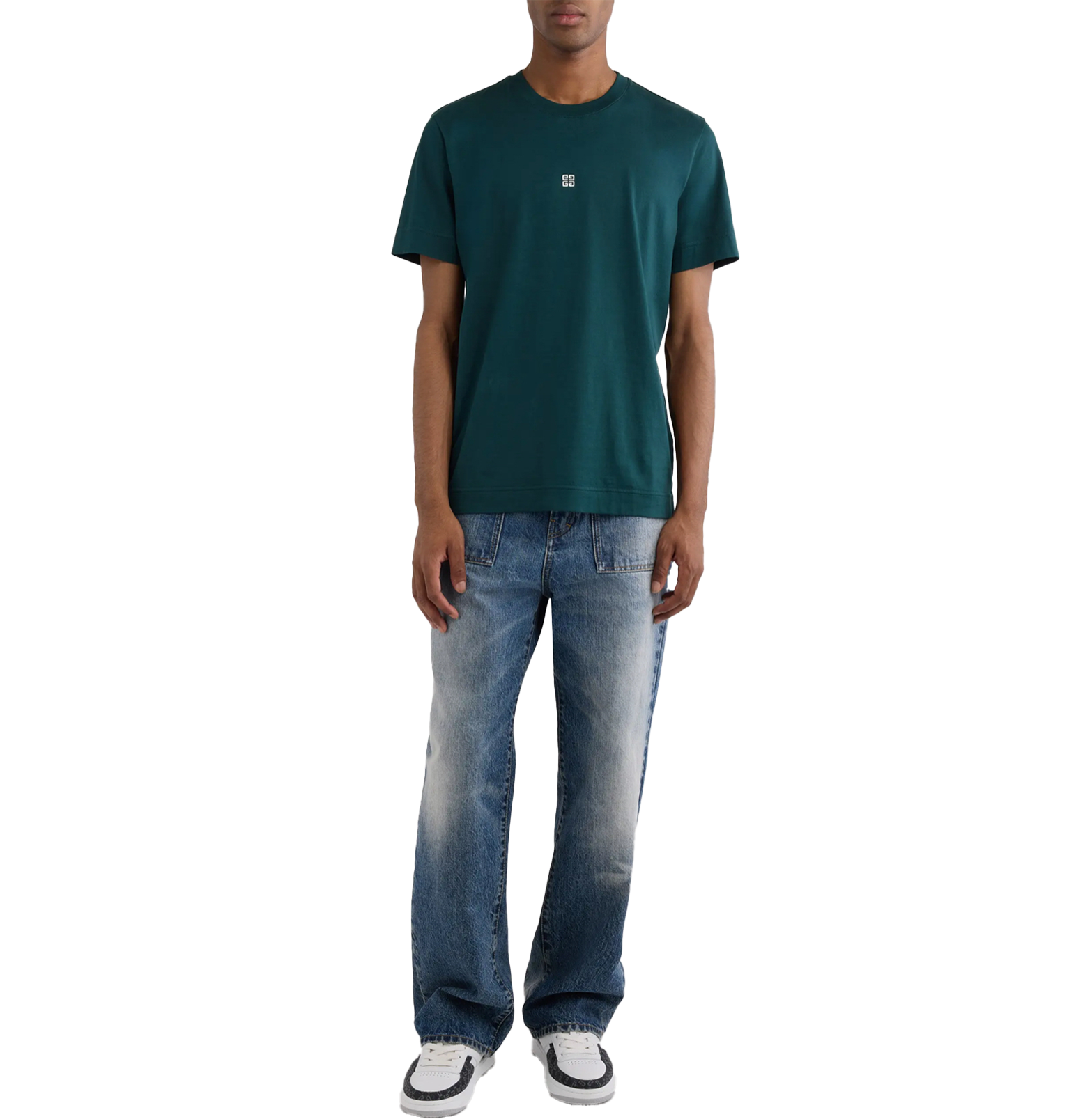 Givenchy 4G Mini Logo T-Shirt – Dark Green, Cotton Jersey
חולצת טי ז׳יבנשי ירוק כהה – מיני לוגו 4G, כותנה ג׳רסי