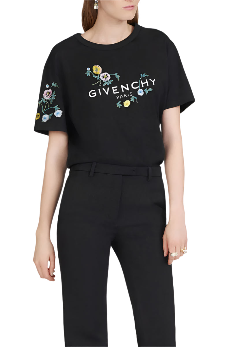 logo flowers t-shirt