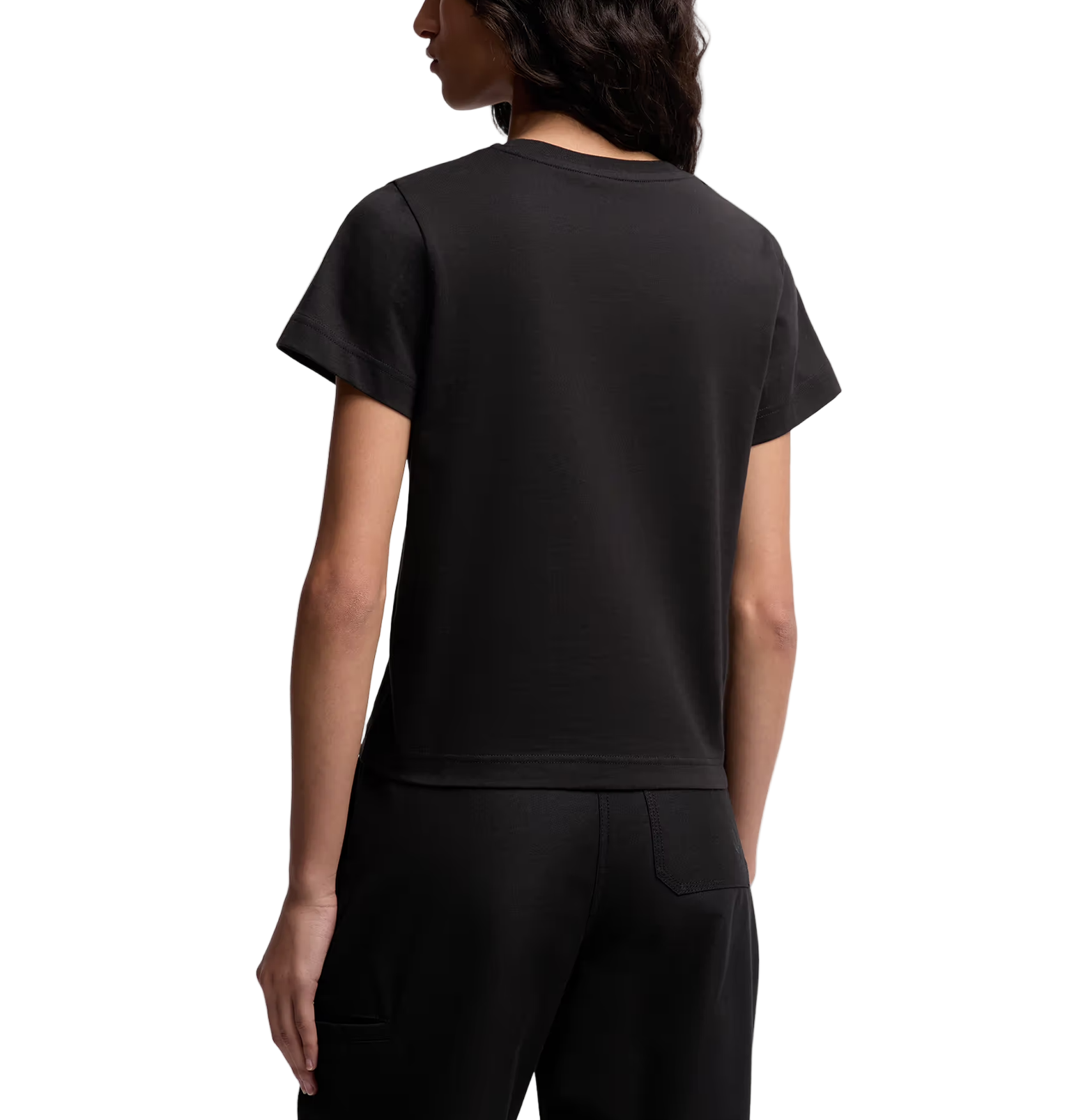 Moncler Script Logo Tee – Black Cotton Jersey, Short Sleeve
טי-שירט מונקלר לוגו סקריפט – שחור כותנה, שרוול קצר
