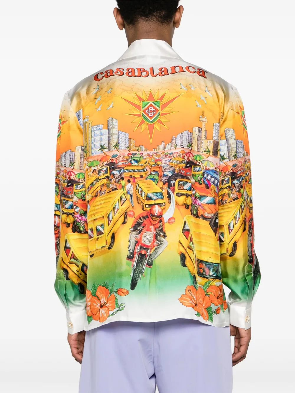 Traffic silk shirt