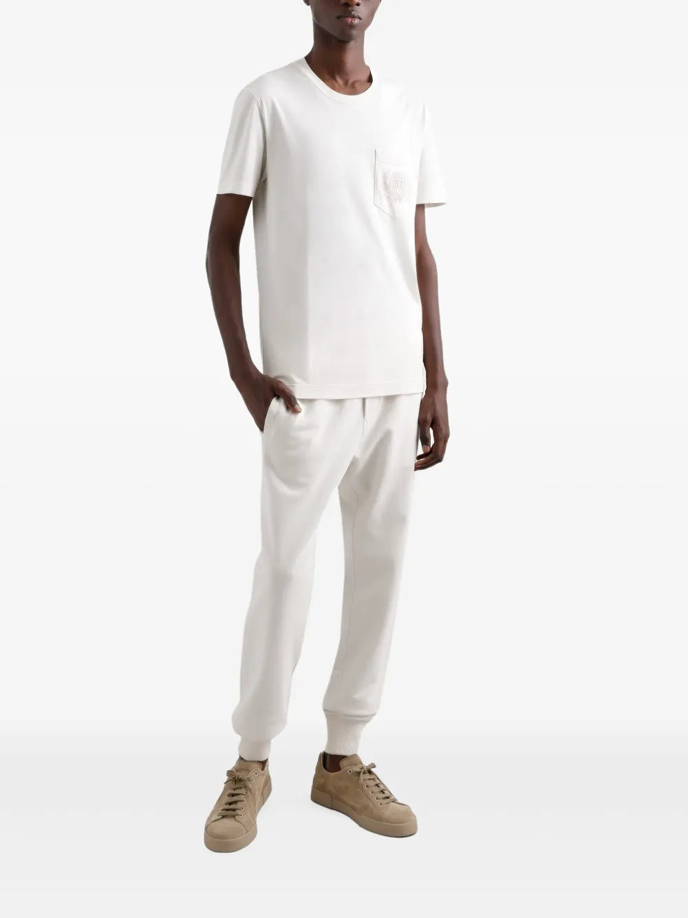 embroidered-logo T-shirt