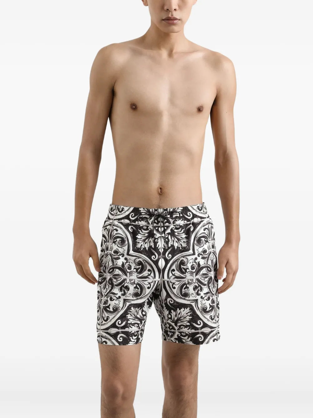graphic-print swim shorts