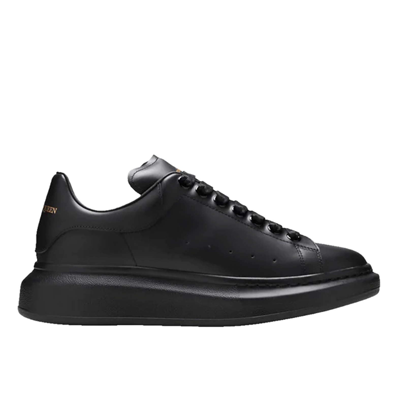 Alexander McQueen Oversized Black Leather Sneakers – Triple Black, Chunky Sole (Unisex)
סניקרס עור אלכסנדר מקווין אוברסייז שחור – שחור מלא, סוליה עבה (יוניסקס)