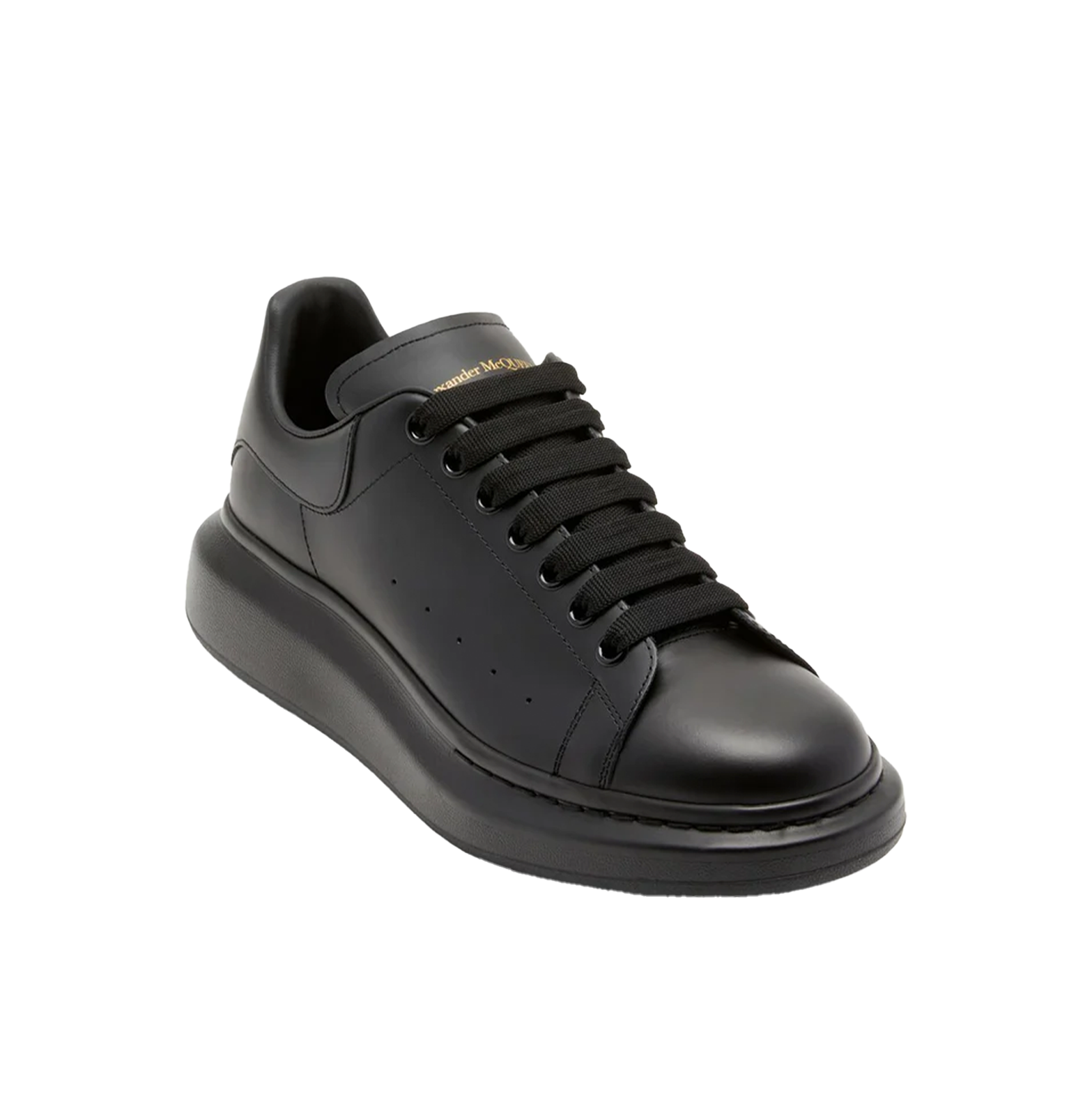 Alexander McQueen Oversized Black Leather Sneakers – Triple Black, Chunky Sole (Unisex)
סניקרס עור אלכסנדר מקווין אוברסייז שחור – שחור מלא, סוליה עבה (יוניסקס)