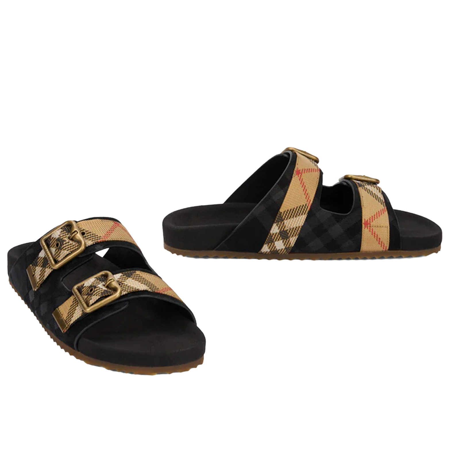 Slippers with buckles