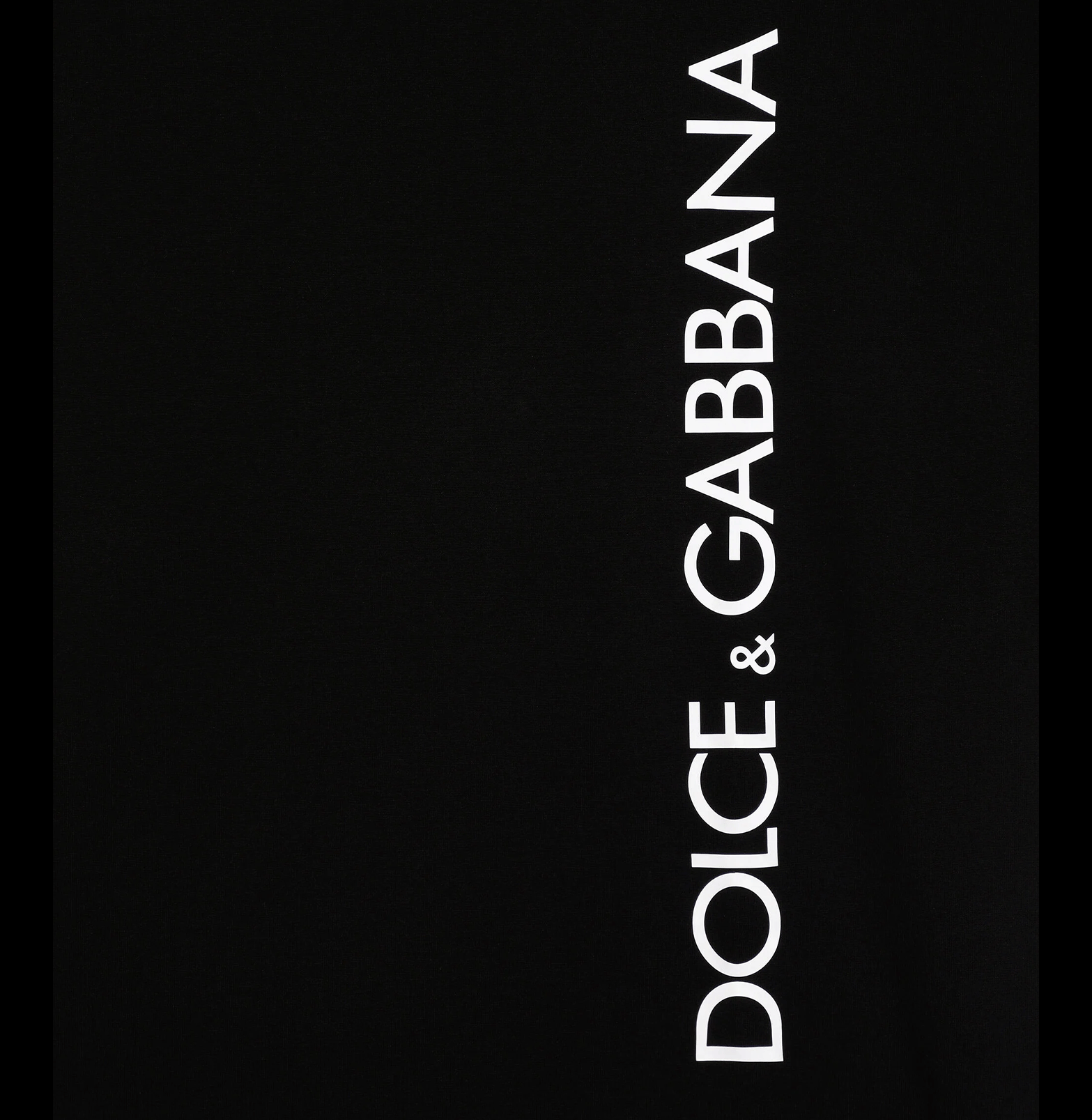 Dolce & Gabbana Black Vertical Logo T-Shirt – Cotton Jersey
חולצת דולצ׳ה וגבאנה שחורה – הדפסת לוגו אנכית, כותנה ג׳רסי
