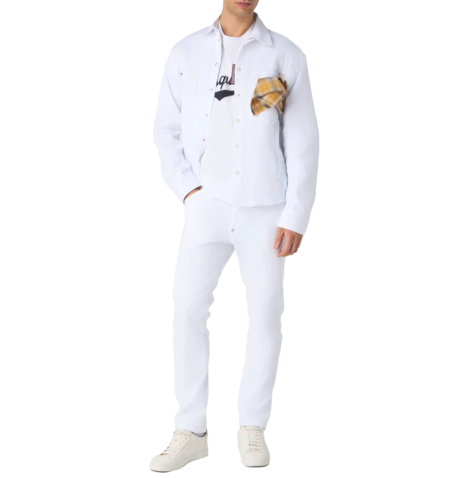 Dsquared2 Script Logo T-Shirt – White Cotton Jersey, Short Sleeve
טי-שירט דיסקוורד2 לוגו סקריפט – לבן כותנה, שרוול קצר