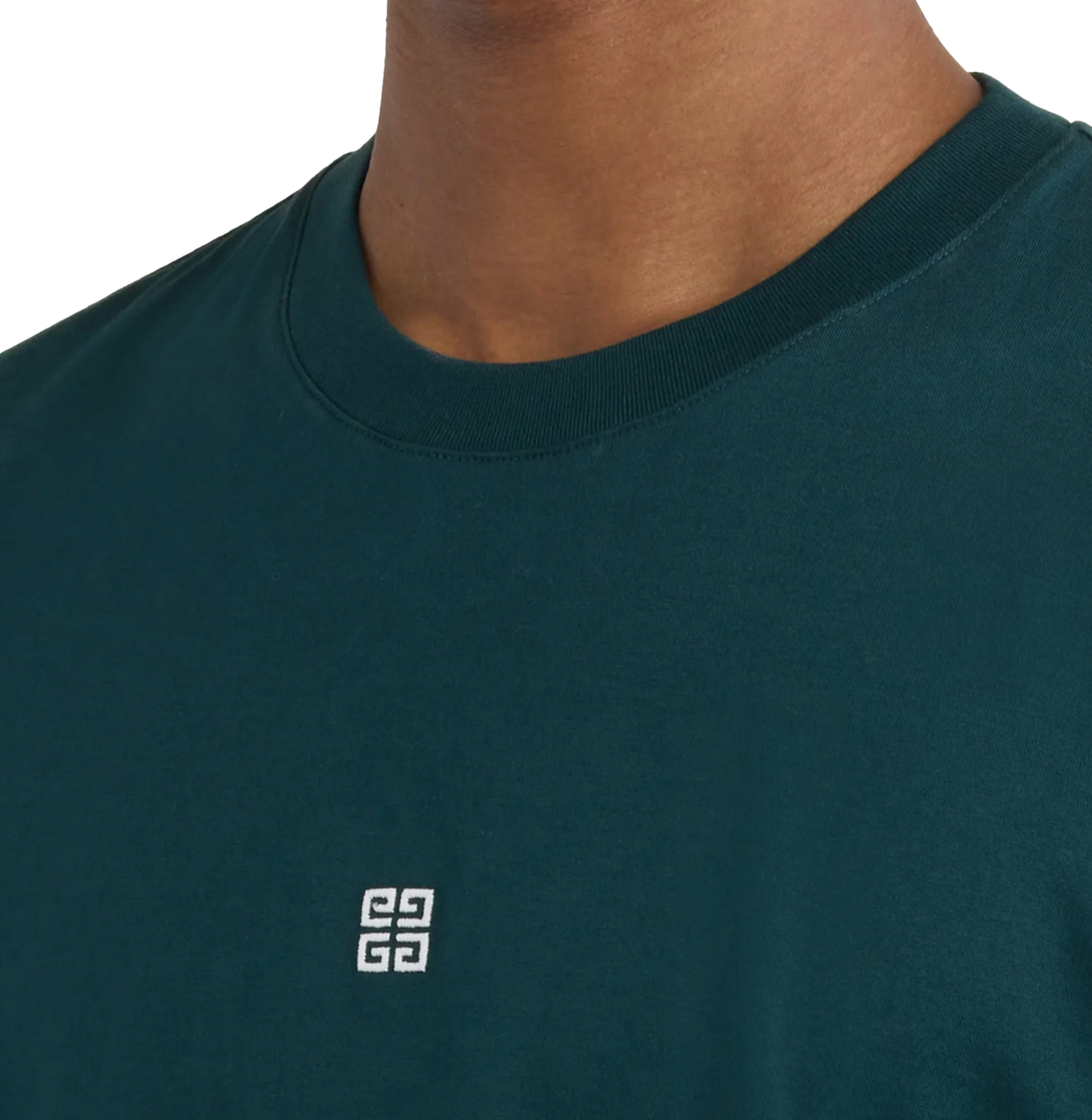 Givenchy 4G Mini Logo T-Shirt – Dark Green, Cotton Jersey
חולצת טי ז׳יבנשי ירוק כהה – מיני לוגו 4G, כותנה ג׳רסי
