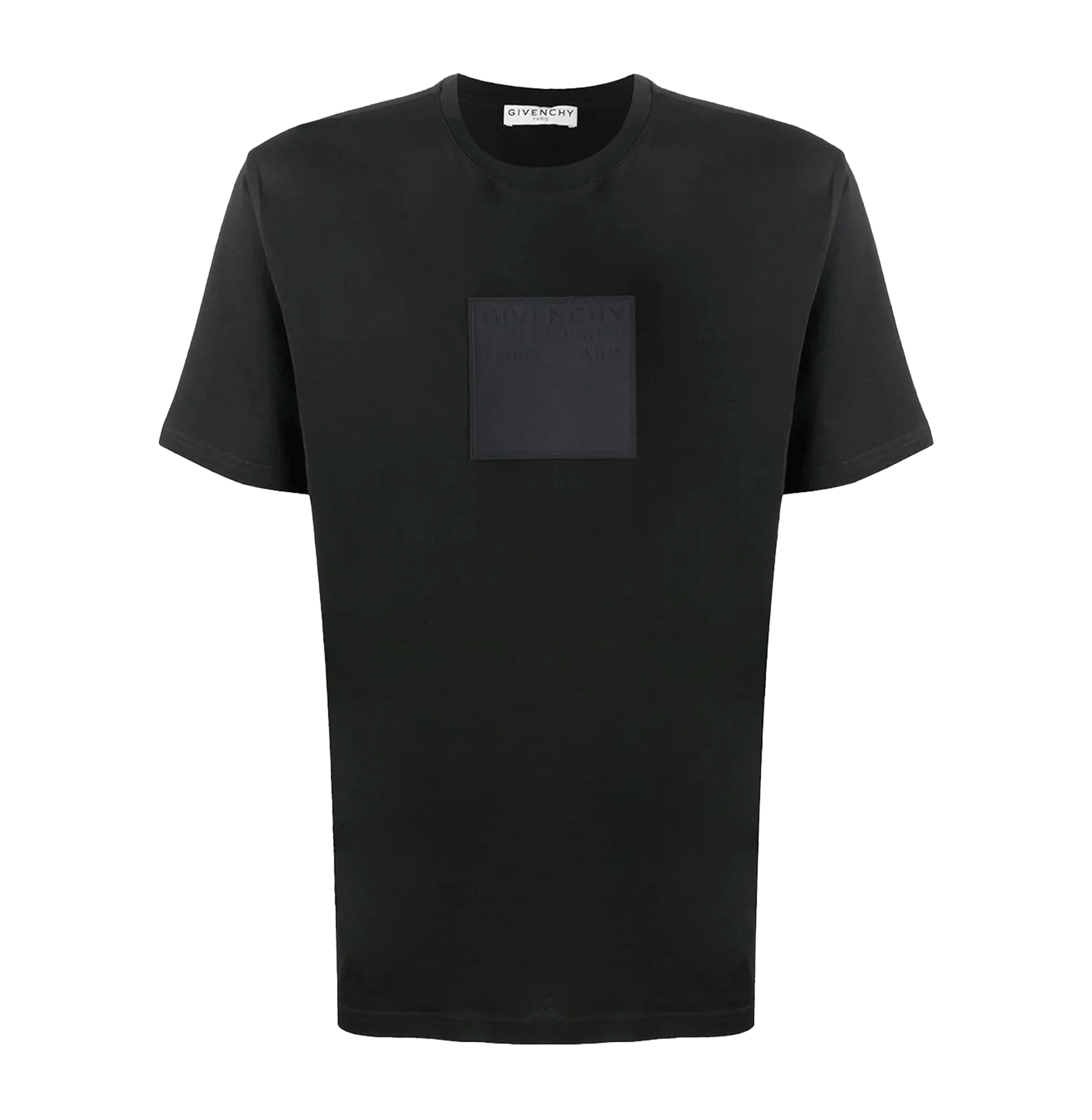Givenchy Black Tonal Address-Patch T-Shirt – Cotton Jersey
חולצת טי ז׳יבנשי שחורה – טלאי כתובת טון-על-טון, כותנה ג׳רסי