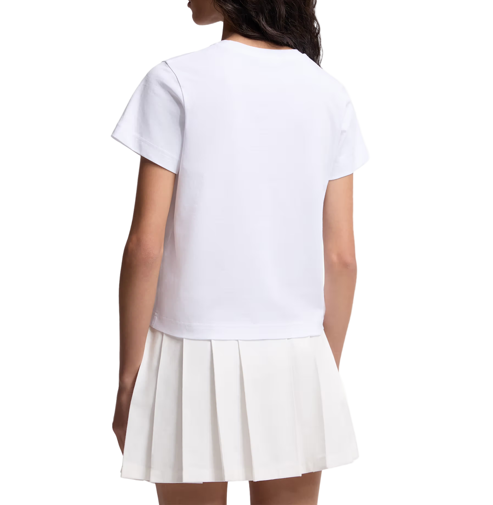 Moncler White Script Logo T-Shirt – Monestier-de-Clermont 1952 Print, Cotton Jersey
חולצת טי מונקלר לבנה – לוגו כתב-יד והדפסת מונסטייה-דה-קלרמון 1952, כותנה ג׳רסי