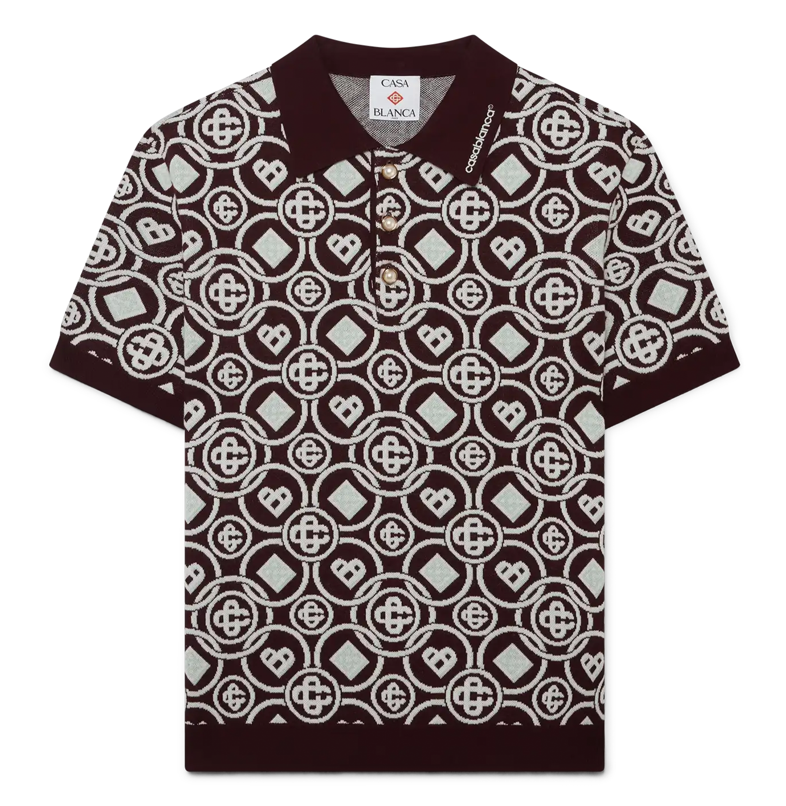 Monogram Cotton Knit Polo shirt
