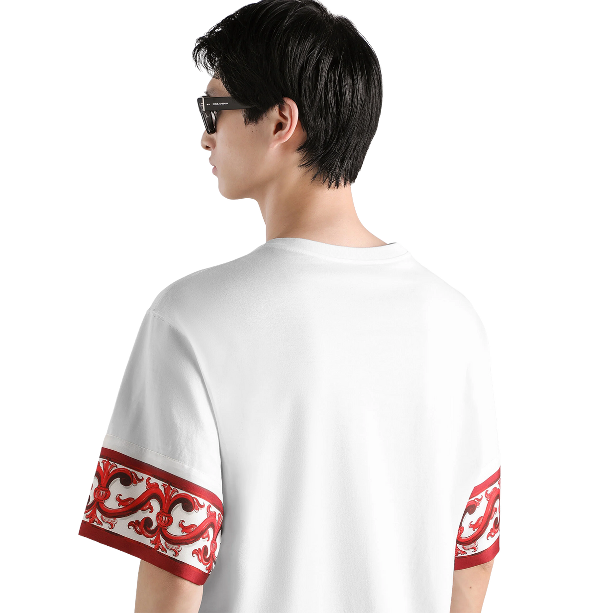 Majolica-print t-shirt in cotton