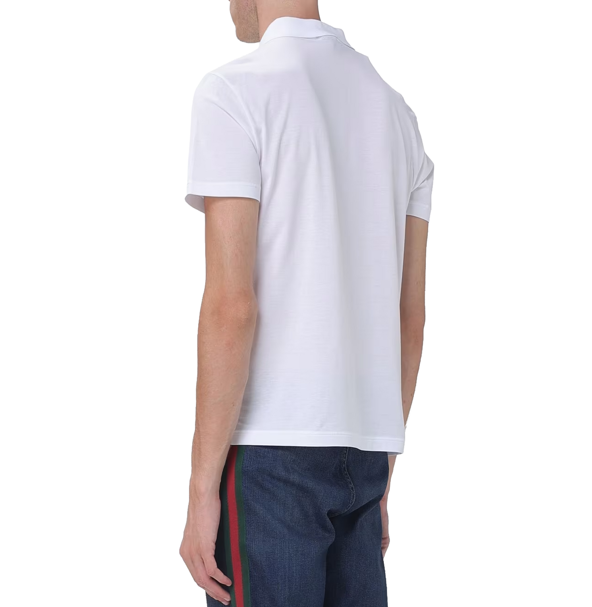 Cotton jersey polo shirt with Web